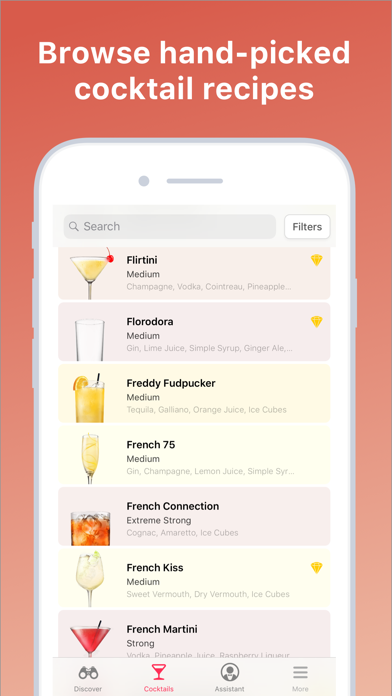 Cocktail Flow - Drink Recipes App Store screenshot 1