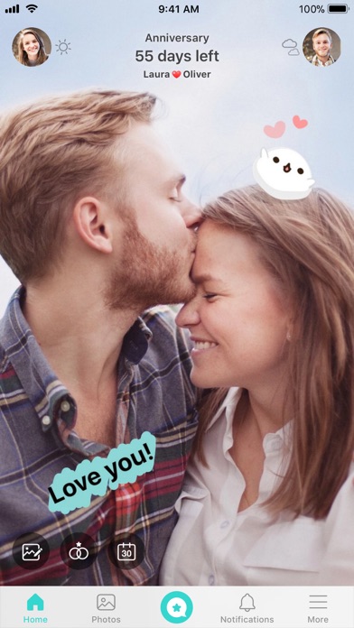 Between, Couples Love Tracker App Store screenshot 1