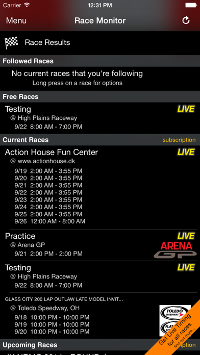 Race Monitor App Store screenshot 1