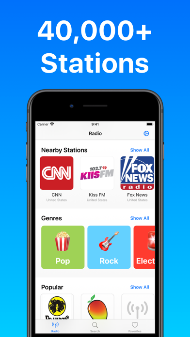 FM Radio App App Store screenshot 1