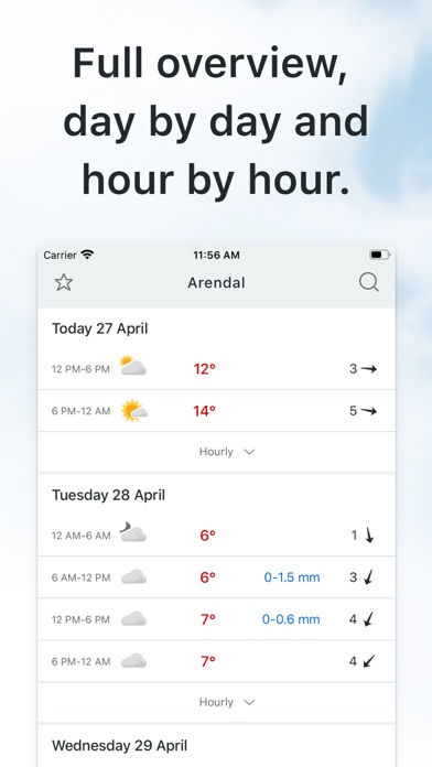 Yr.no App Store screenshot 2