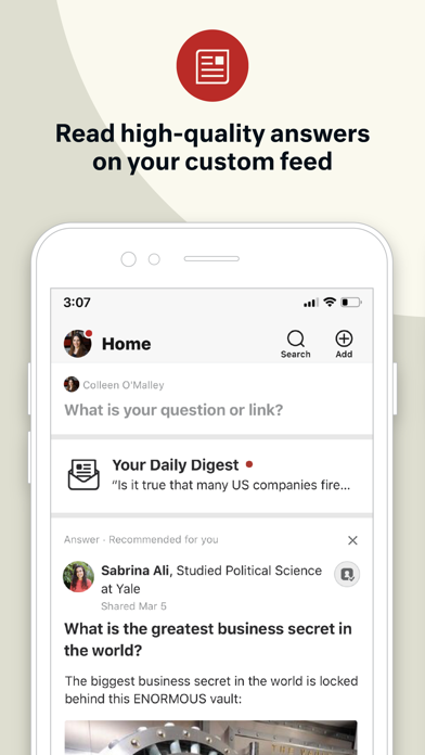 Quora App Store screenshot 1