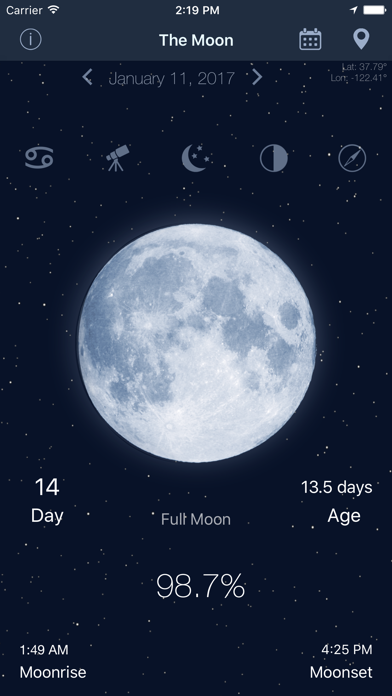 The Moon: Calendar Moon Phases App Store screenshot 1