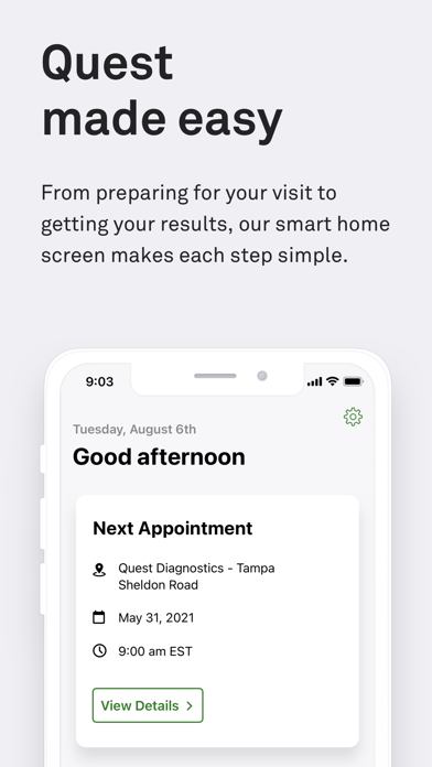 MyQuest for Patients App Store screenshot 1