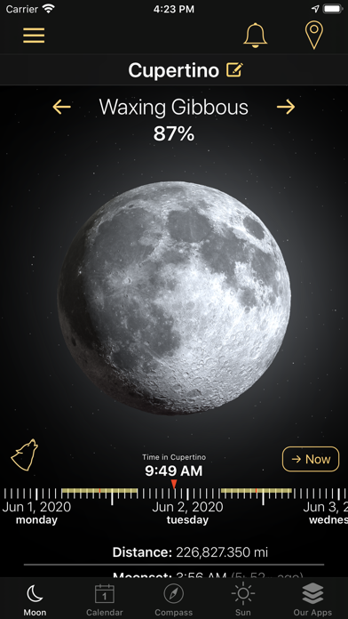 Moon Phases and Lunar Calendar App Store screenshot 1