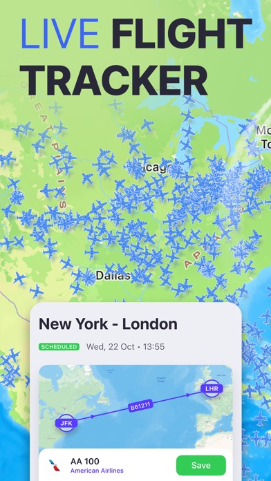 Planes Live - Flight Tracker App Store screenshot 1