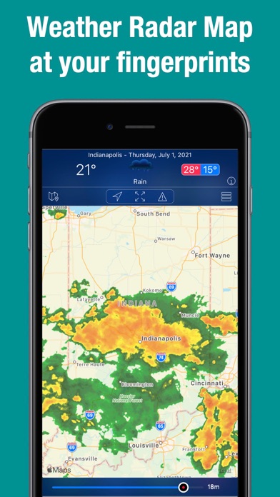 Doppler Radar: Live Rain Map App Store screenshot 1