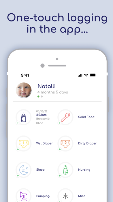 Talli Baby Tracker Newborn Log App Store screenshot 1