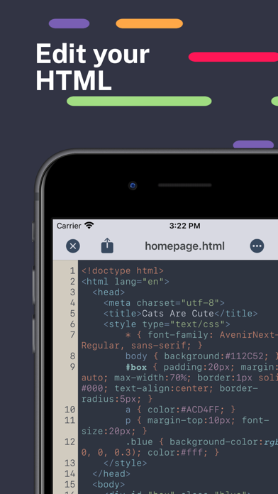 HTML Editor App Store screenshot 1