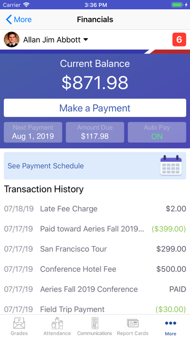 Aeries Mobile Portal App Store screenshot 2