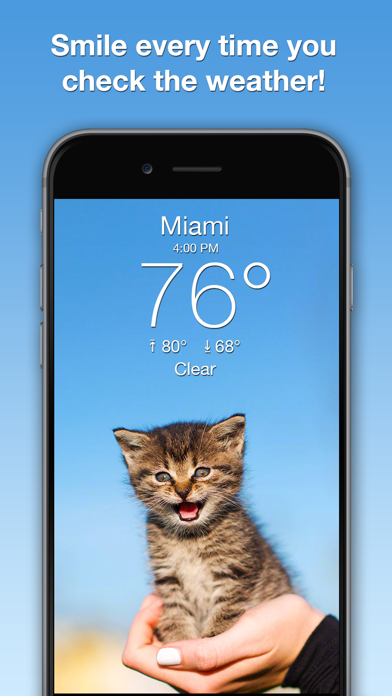 Weather Kitty: Weather + Radar App Store screenshot 1