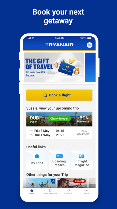 Ryanair App Store screenshot 1