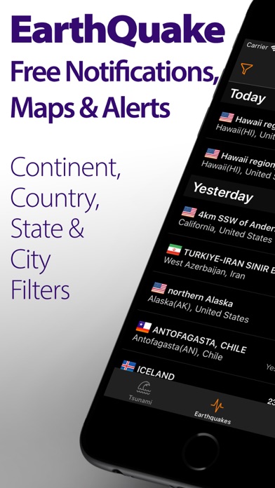 EarthQuake+ App Store screenshot 1