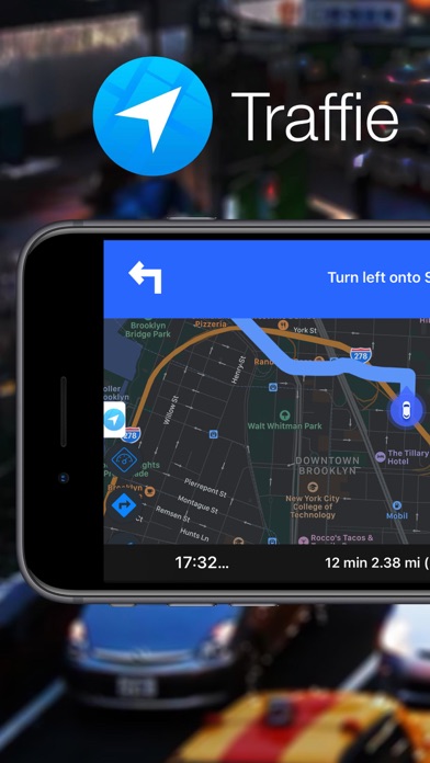 Traffie Navigation & Traffic App Store screenshot 1
