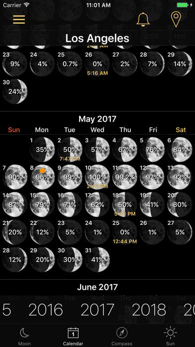 Moon Phases and Lunar Calendar App Store screenshot 2
