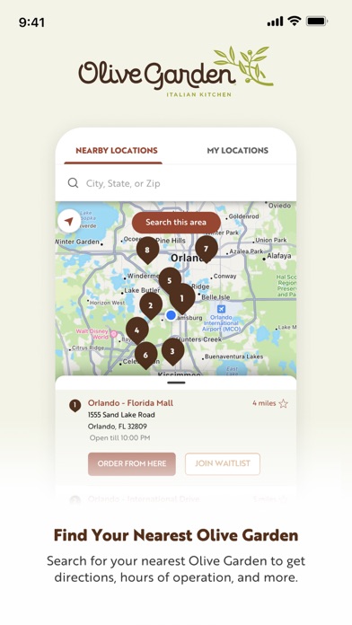 Olive Garden Italian Kitchen App Store screenshot 2
