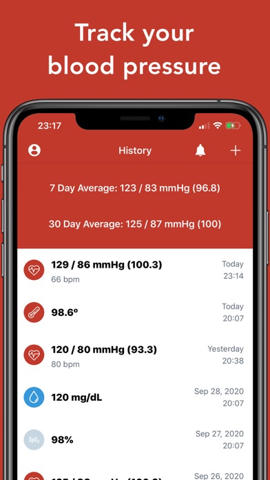 Blood Pressure Tracker • App Store screenshot 1