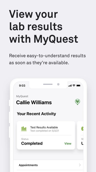MyQuest for Patients App Store screenshot 2