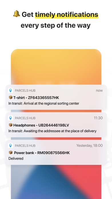 Package tracker: Parcels Hub App Store screenshot 2