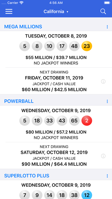 Lotto Results - Lottery in US App Store screenshot 2