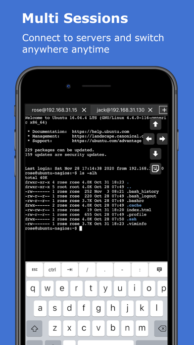 xTerminal - SSH Terminal Shell App Store screenshot 1