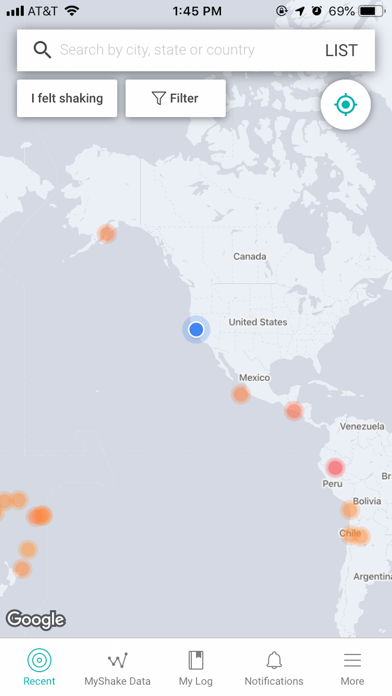 MyShake Earthquake Alerts App Store screenshot 1