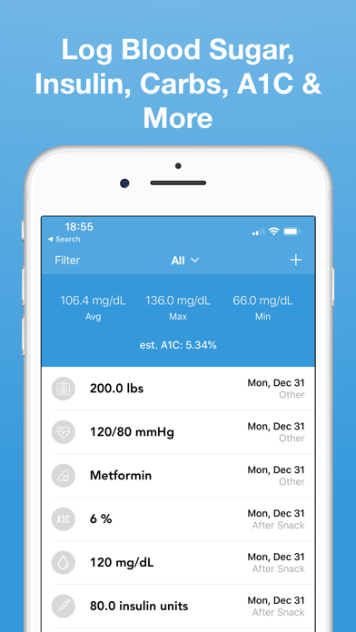 Glucose | Blood Sugar Tracker App Store screenshot 2
