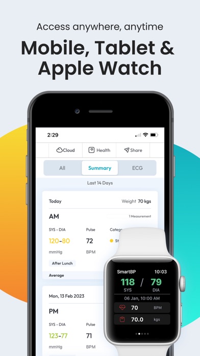 Blood Pressure Tracker SmartBP App Store screenshot 2
