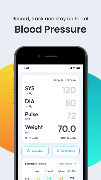 Blood Pressure Tracker SmartBP App Store screenshot 1