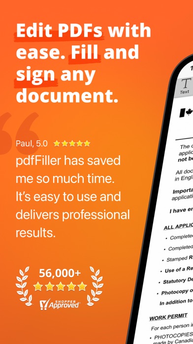 pdfFiller: edit PDF documents App Store screenshot 1