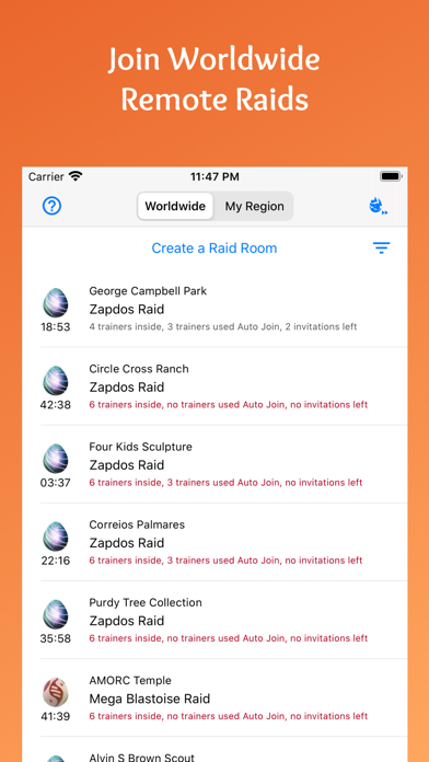 PokeRaid - Raid From Home App Store screenshot 1