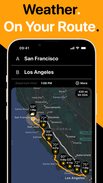 Weather on the Way App Store screenshot 1