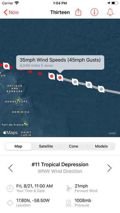 My Hurricane Tracker & Alerts App Store screenshot 1