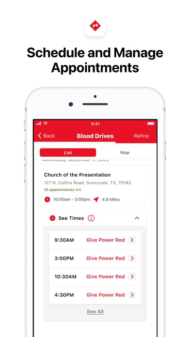 Blood Donor American Red Cross App Store screenshot 1