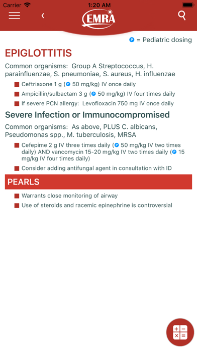 EMRA Antibiotic Guide App Store screenshot 2