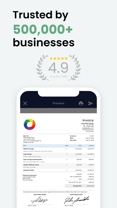 Invoice Maker & Estimate App App Store screenshot 2