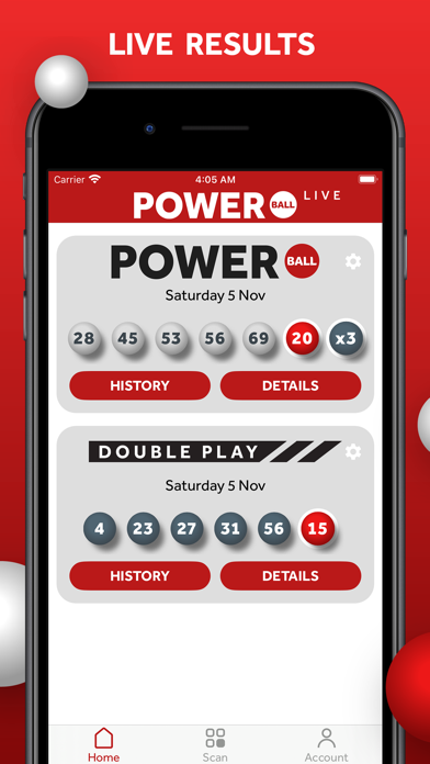Powerball Live: Ticket Scanner App Store screenshot 1