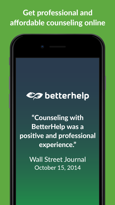 BetterHelp - Therapy App Store screenshot 1