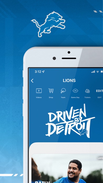 Detroit Lions Mobile App Store screenshot 1