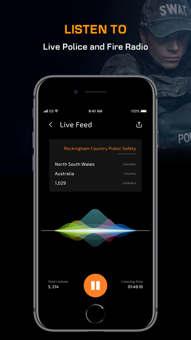 Police Scanner App, live radio App Store screenshot 1
