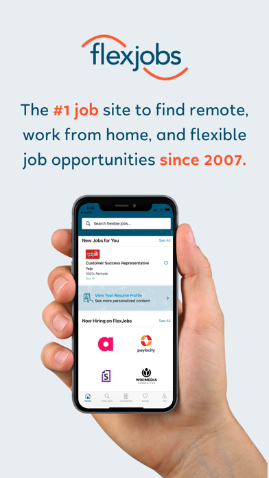 Remote Job Search  - FlexJobs App Store screenshot 1
