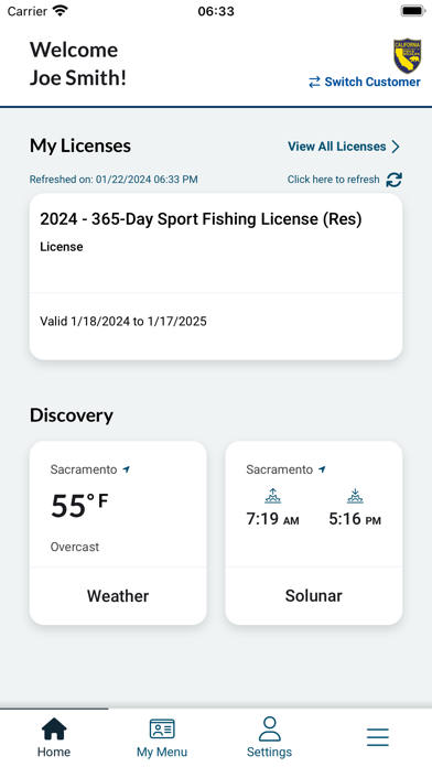 CDFW License App Store screenshot 1