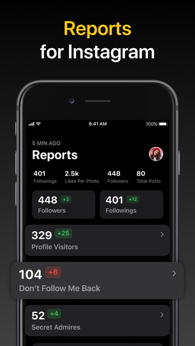Followers Tracker - Reports App Store screenshot 1