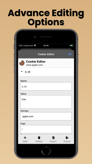 Cookie-Editor App Store screenshot 2