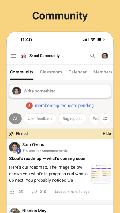 Skool Communities App Store screenshot 1
