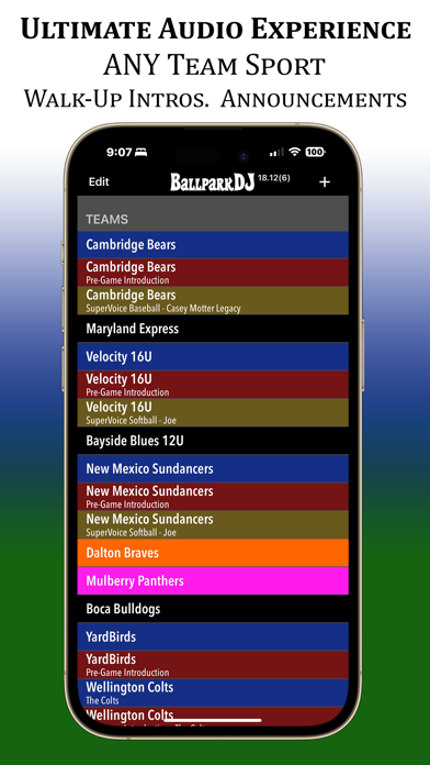 BallparkDJ Walkout Intros App Store screenshot 1