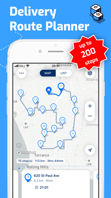 Route Planner, Delivery, MyWay App Store screenshot 1