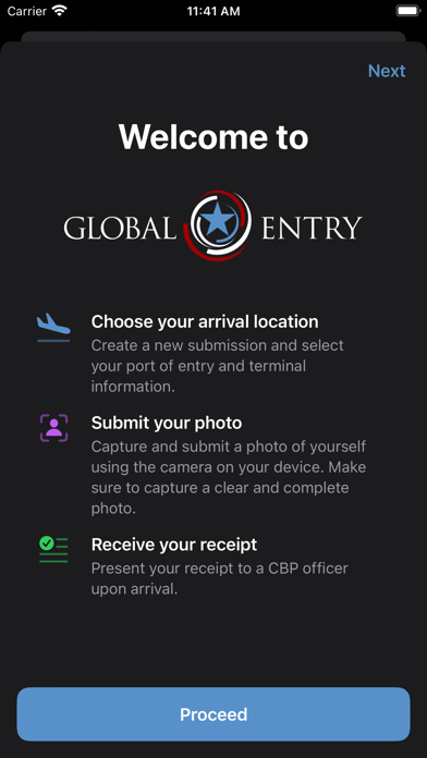 Global Entry Mobile App Store screenshot 1