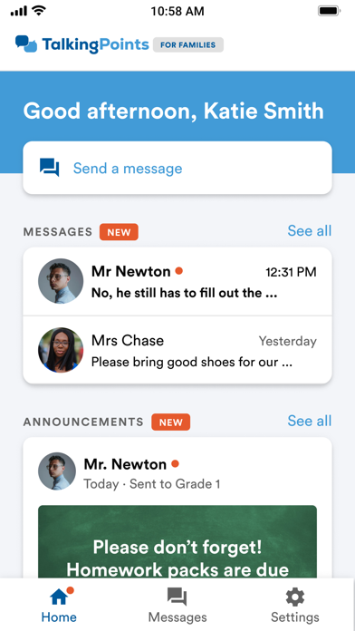 FAMILIES | TalkingPoints App Store screenshot 1