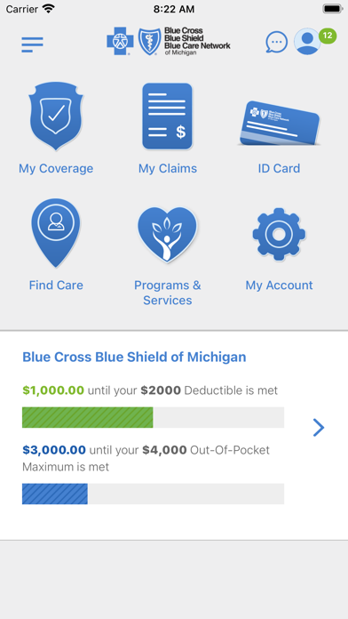 BCBSM App Store screenshot 2